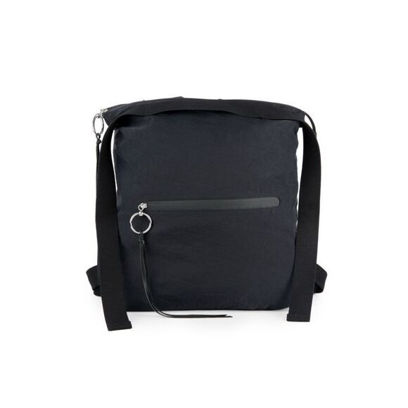 Rebecca Minkoff Julian Black Nylon Adjustable Lightweight Square Backpack - Picture 1 of 10